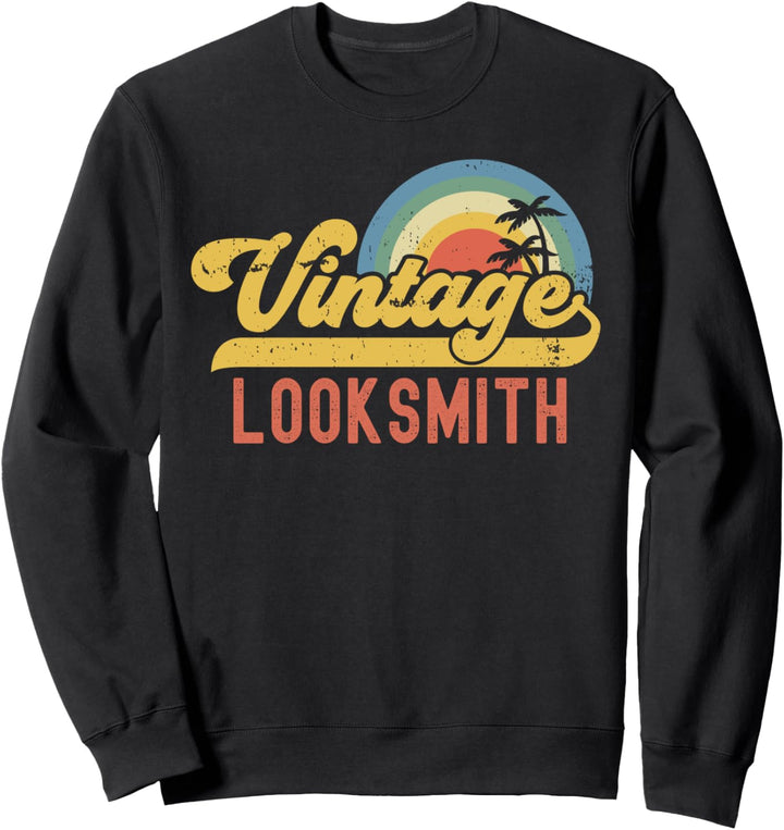 Looksmith Vintage Sonnenuntergang Beruf Retro Job Titel Sweatshirt