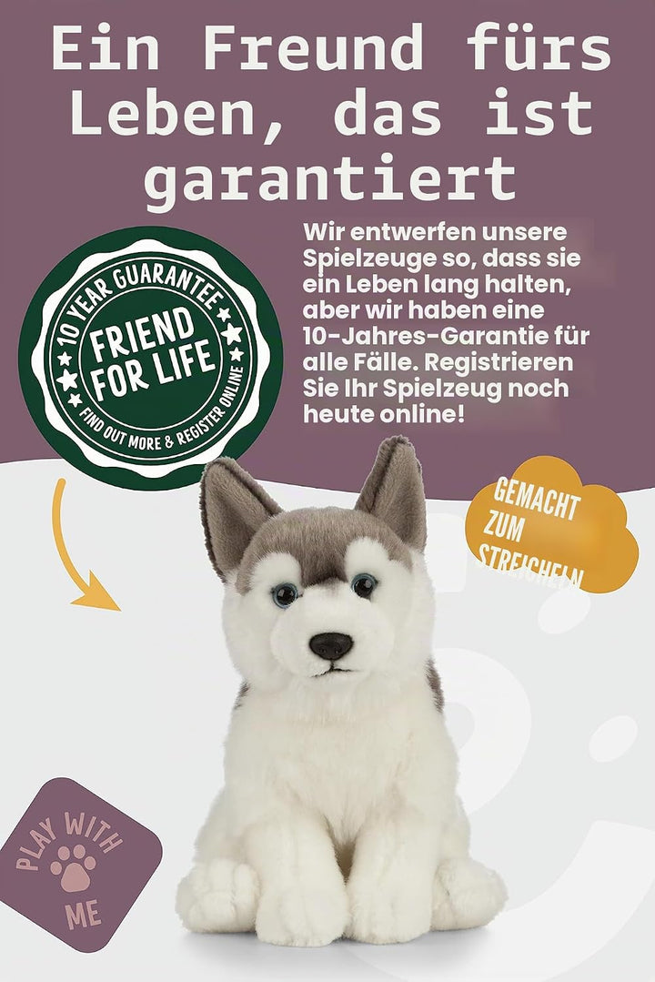 Living Nature Soft Toy - Stofftier Husky (20cm) Husky 21 cm, Husky 21 cm