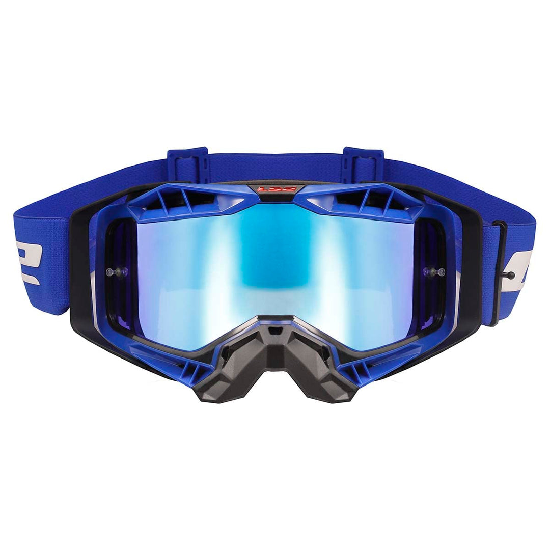 LS2 Unisex Aura-schutzbrille Motocross-Helmbrille mit Pinlock Aura Pro Schutzbrille, Schwarz/Orange