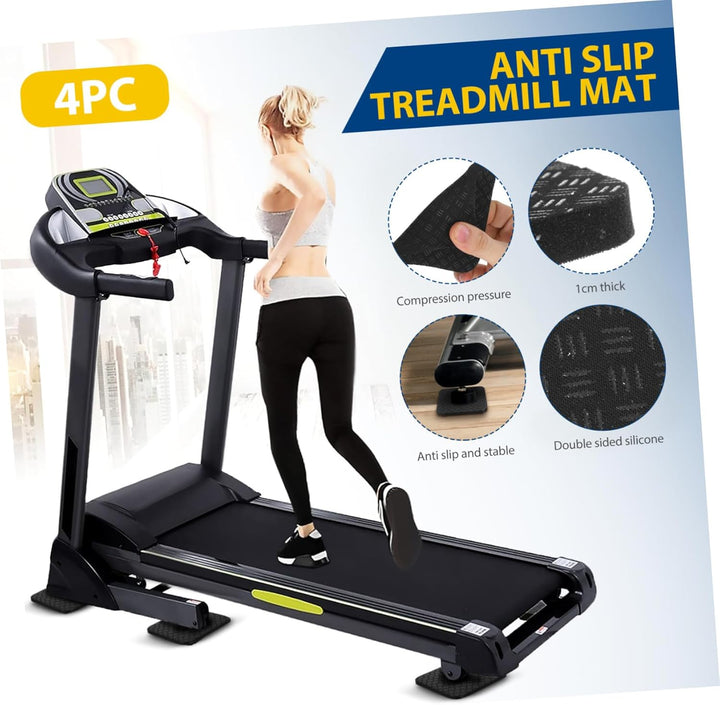 TOYANDONA 4 Stück Laufbandmatten Pu Material rutschfest Geräuschdämpfend Vibrationsdämpfend Training