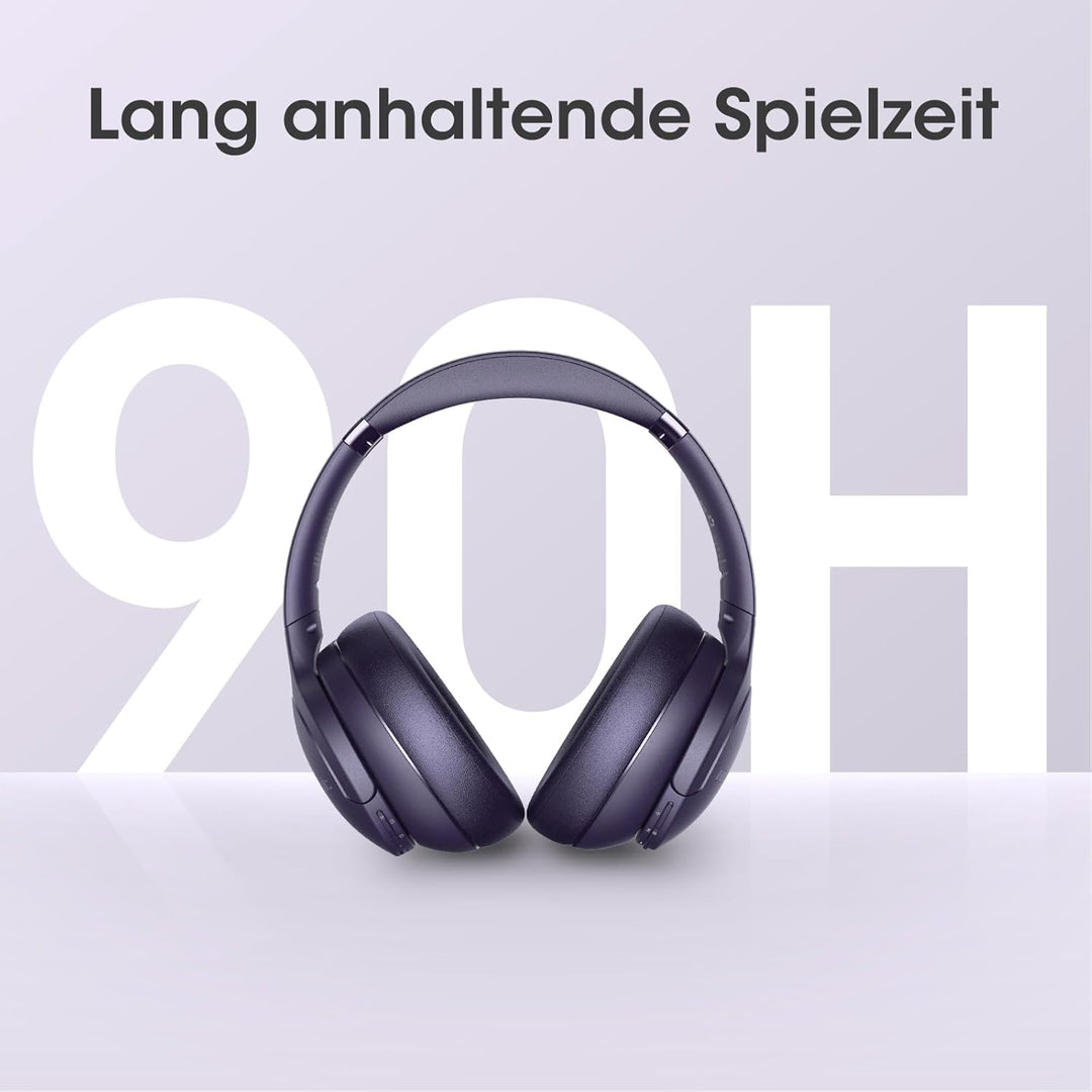 DOQAUS Kopfhörer Kabellos Bluetooth,Bis zu 90 Std Bluetooth Kopfhörer Over-Ear mit 3 EQ-Modi, HiFi S
