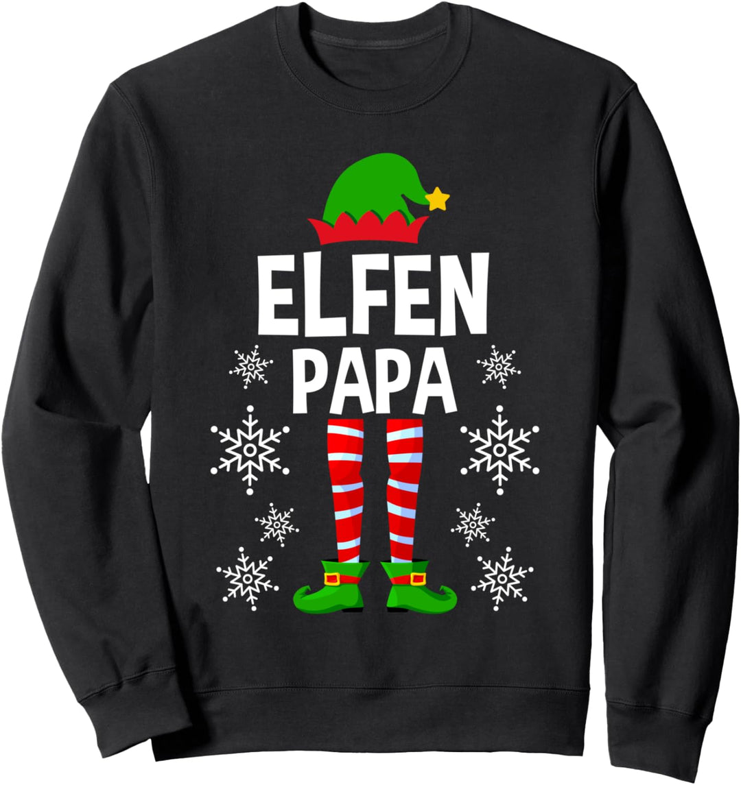 Elfen Papa Elfe Partnerlook Weihnachten Weihnachtselfe Sweatshirt