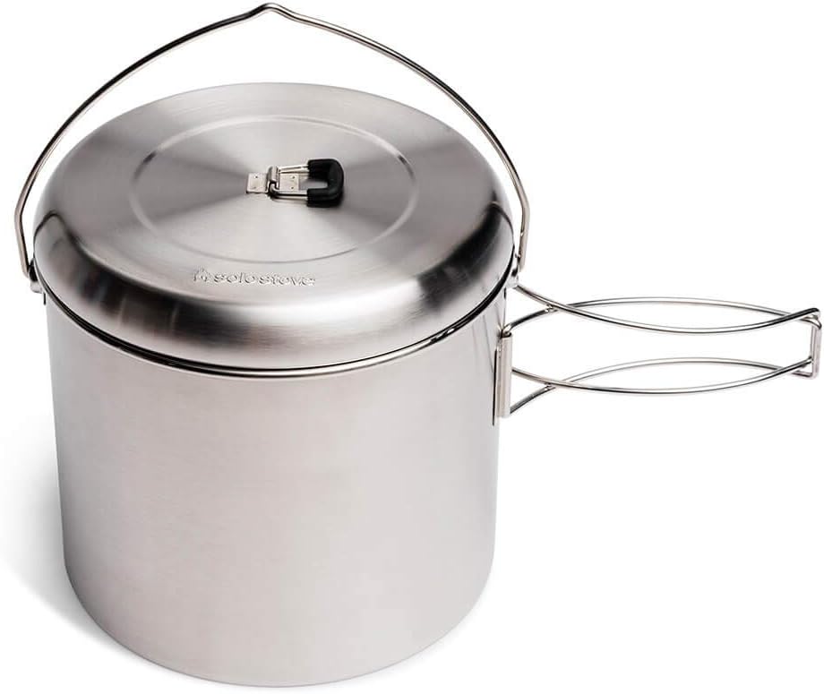 Solo Stove Camping Kochtopf 4000 ml | Inkl. Tragetasche, Markierungen für oz und ml, Ausgiesser und