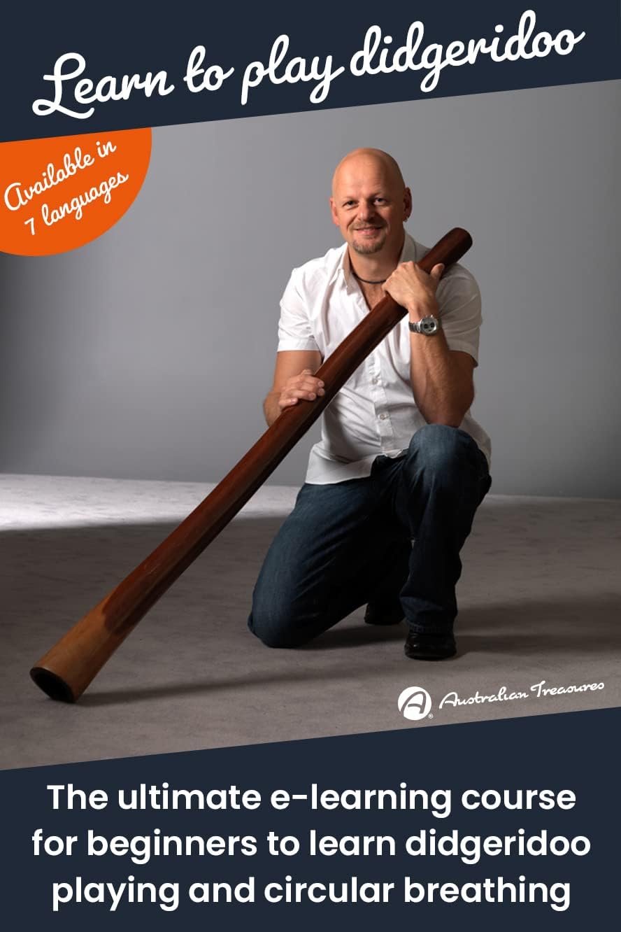 Australian Treasures - DIDGERIDOO : bambus didgeridoo 120cm - didgeridootasche - Didgeridoo für Anfä