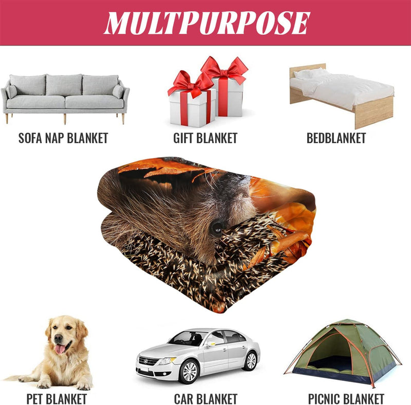 YISUMEI Tiermotiv Kuscheldecke Grauer Igel Weich Bequem Kunstfell Decke Kuscheldecken für Couch Bett