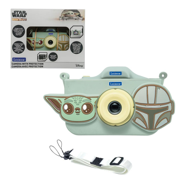 Lexibook, Disney Star Wars - The Mandalorian, Kinderkamera mit Schutzhülle, Star Wars Rahmen, Videom