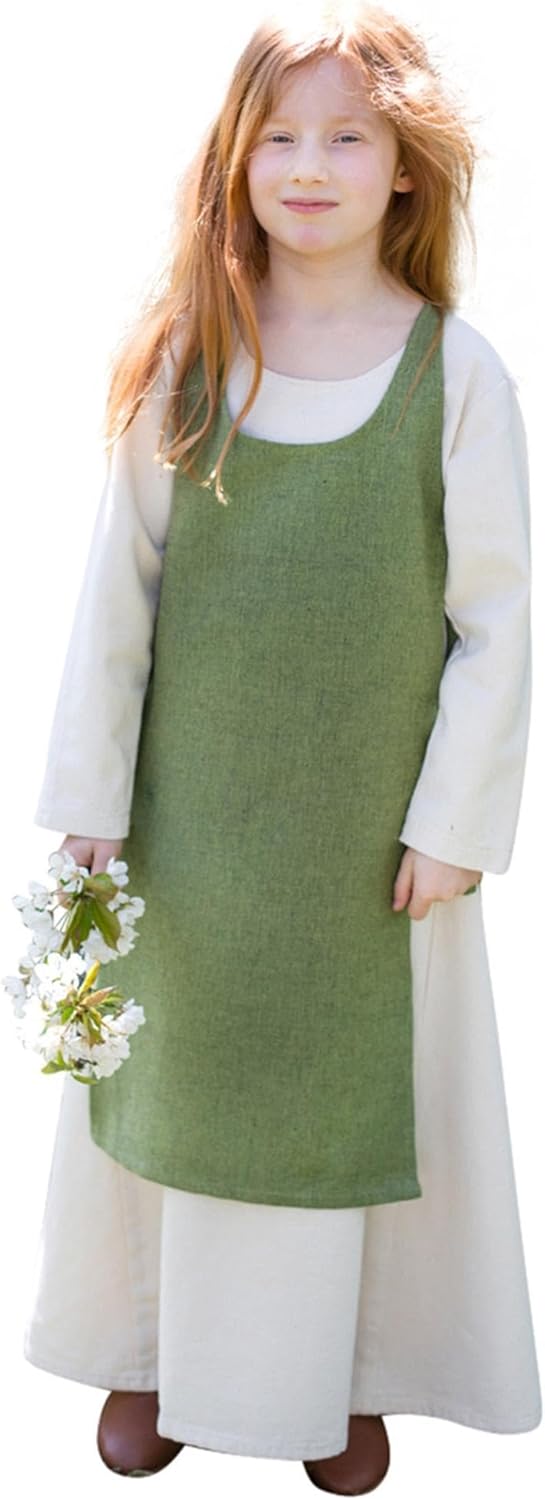 Burgschneider - Kinderüberkleid Ylva - Lind - Kleidung für Larp, Mittelalter, Cosplay und Fantasy Li