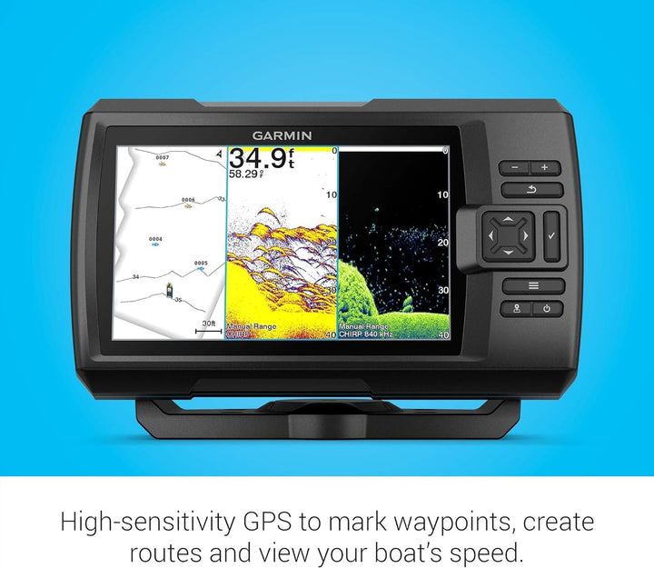 Garmin Striker Vivid 7cv, Easy-to-Use 7-inch Color Fishfinder and Sonar Transducer, Vivid Scanning S