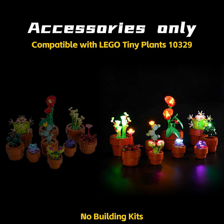 Led Licht Set für Lego 10329 Icons Mini Pflanzen (Kein Lego), Dekorationsbeleuchtungsset für Lego Ti