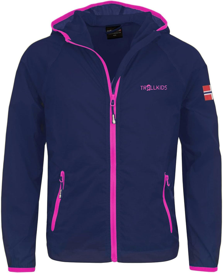 Trollkids Fjell Windjacke für Kinder 116 Marineblau / Magenta, 116 Marineblau / Magenta