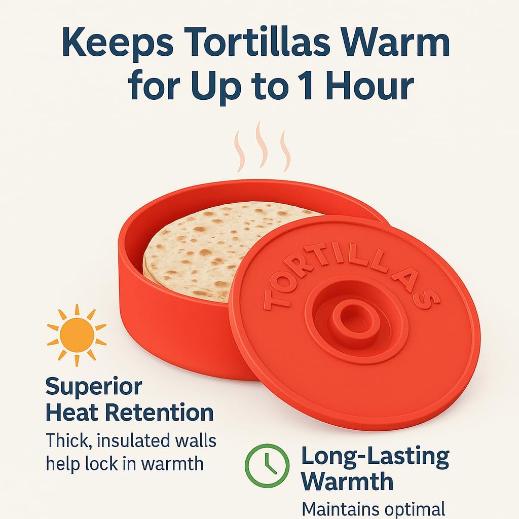 A TODA LECHE Tortilla Warmhalter - Mexikanischer Tortillero zum Warmhalten Tortillas – Quesadillas –
