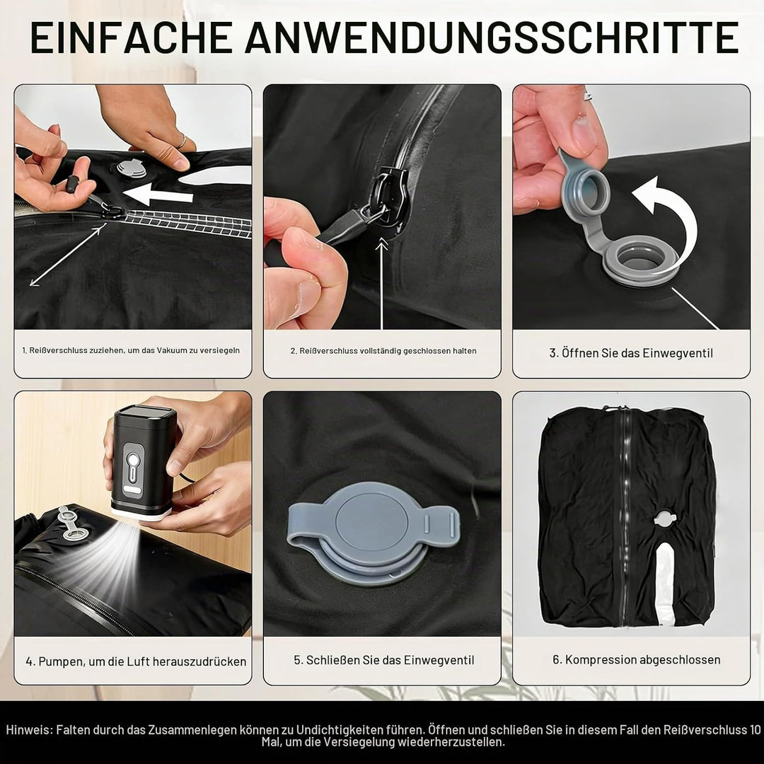 Vakuumbeutel TPU, Kompressionsbeutel mit Ventil für Pumpe oder manuelles, aus 70D Nylon, wasserdicht