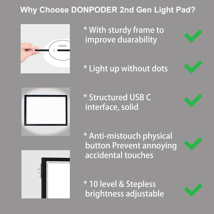 Diamant-Malerei-Lichtblock mit Ständer, 2. Generation, Tracking-Licht, Zeichen-Lichtbox, Anti-Mistou