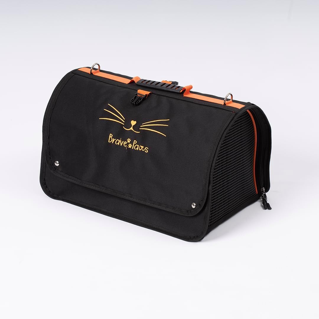 BRAVE PAWS Perdeli Flybag Transporttasche für Katzen und Hunde – Reissfestes Netz, Flugtauglich, Was