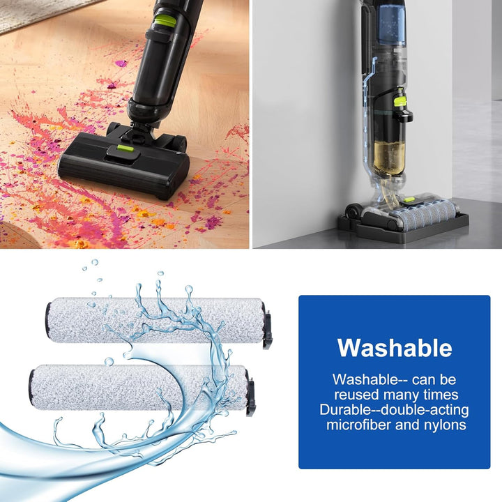 5 Stück Zubehörset für EUREKA NEW400 / NEW400 Gen2 Nass-Trockensauger Kabelloser, 2 Bürstenrollen +