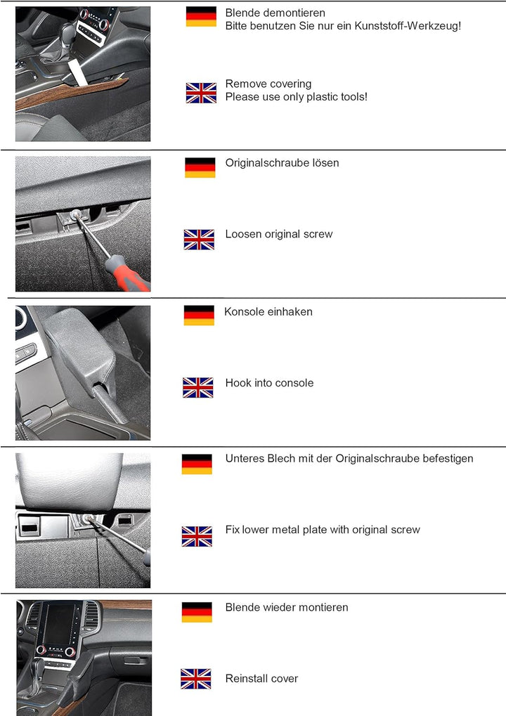 KUDA 2435 Halterung Kunstleder schwarz für Renault Talisman ab 2016, 2435