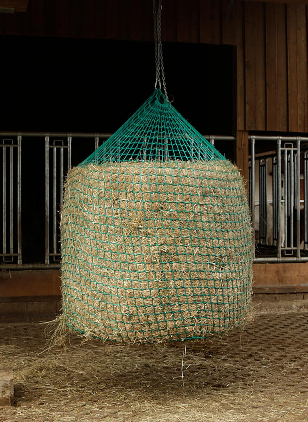 Kerbl Heunetz für Rundballen z. aufhängen, 125x160cm, 4,5cm ø 125 cm zum Aufhängen, ø 125 cm zum Auf