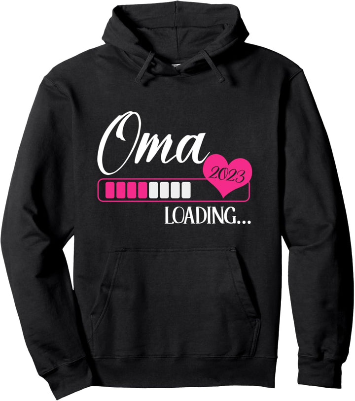 Oma 2023 Loading Muttertags Geschenk Nachwuchs Baby Kinder Pullover Hoodie