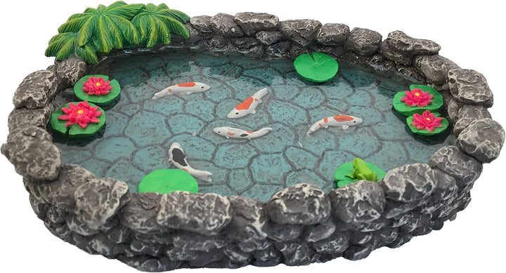 KOI Miniaturteich – Koiteich für einen Feengarten. Ein Miniaturteich für einen Miniaturfeengarten un