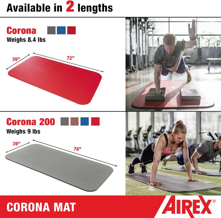 Airex Corona Gymnastikmatte, 200 x 100 cm, Blau