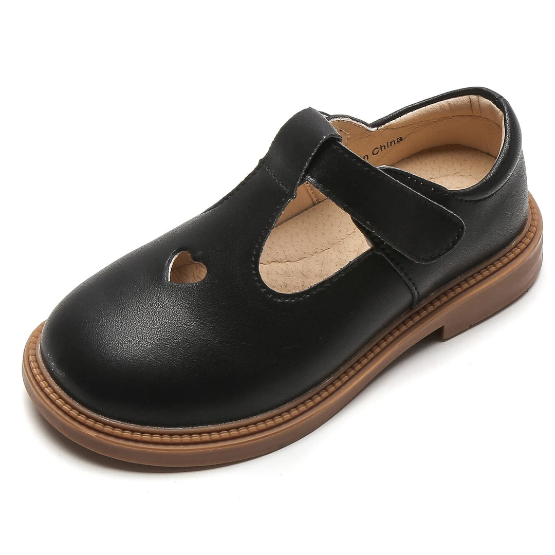 DADAWEN Mädchen Mary Jane Halbschuhe Taufschuhe Geschlossene Ballerinas 26 EU Schwarz, 26 EU Schwarz
