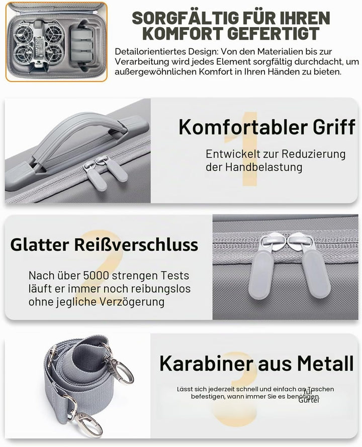 Harte Tasche für DJI Neo 2 Fly More Combo, Handtasche für Neo 2 Zubehör, Case für Neo 2 Drohne RC-N3