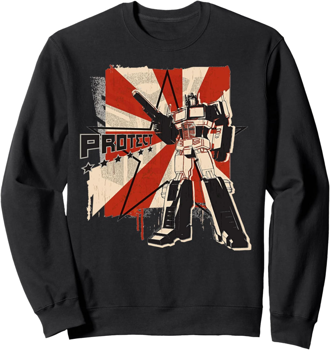 Transformers Optimus Prime Propaganda Protect Sweatshirt