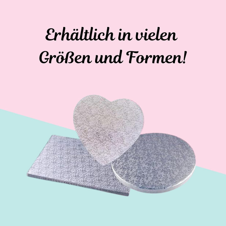 COXIMUS Tortenplatte Herz 45 cm | 5 Stück | Cake Board herzförmig | auch für dicke und mehrstöckige