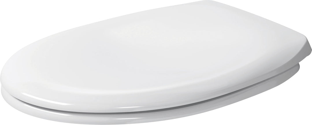 Duravit 0064200000 WC-Sitz mit Soft-Close-Scharnieren, Edelstahl, weiss ohne