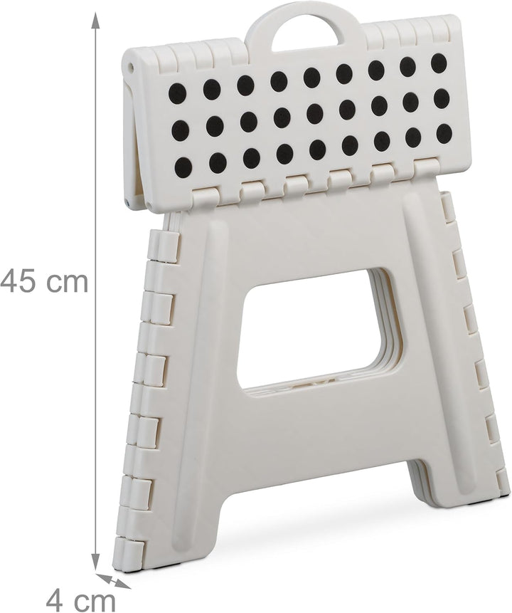 Relaxdays 1 x Klapphocker faltbar, L, tragbar, Reise Tritthocker, universeller Kinder Badhocker, bis