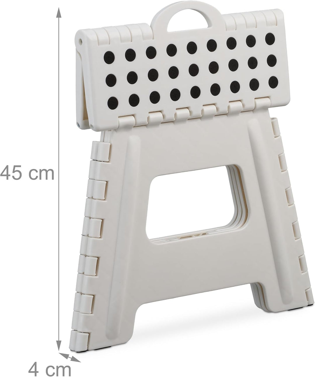Relaxdays 4 x Klapphocker faltbar, L, tragbar, Reise Tritthocker, universeller Kinder Badhocker, bis