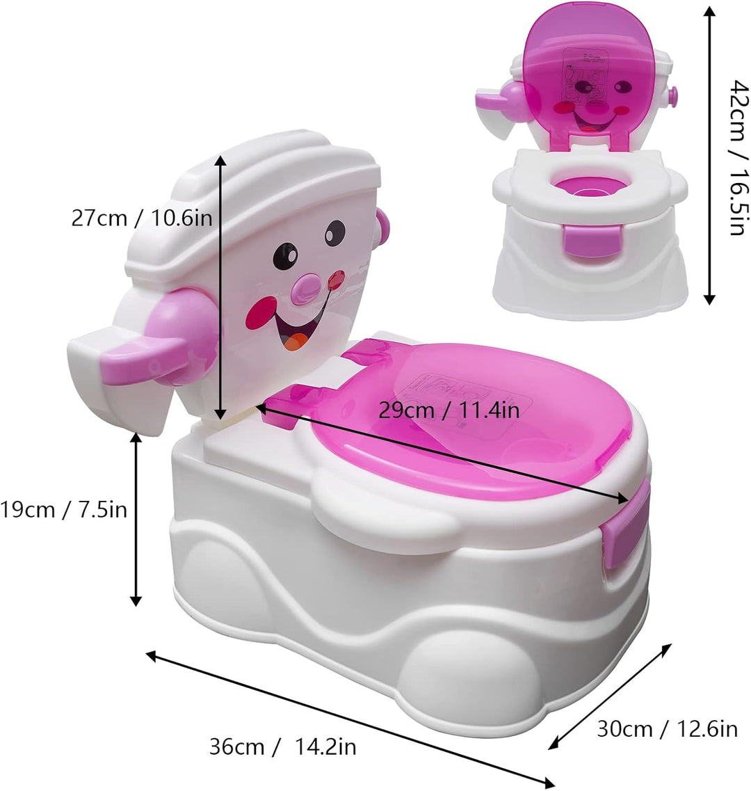 Töpfchen für Kinder, Tragbare Kinder Töpfchen mit Deckel und Cartoon Smiley, Baby Toilette Toiletten