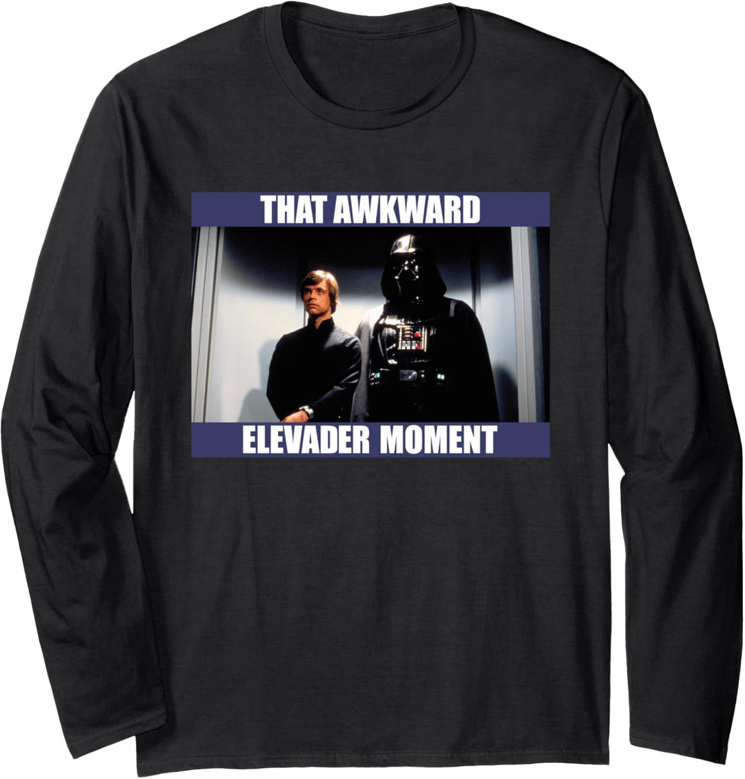 Star Wars That Awkward Elevader Moment Funny Meme Langarmshirt
