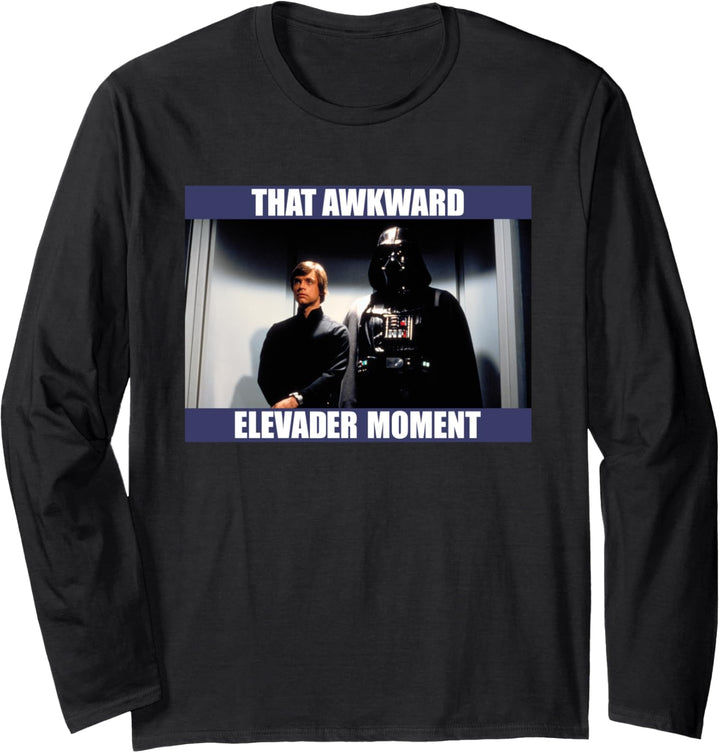 Star Wars That Awkward Elevader Moment Funny Meme Langarmshirt
