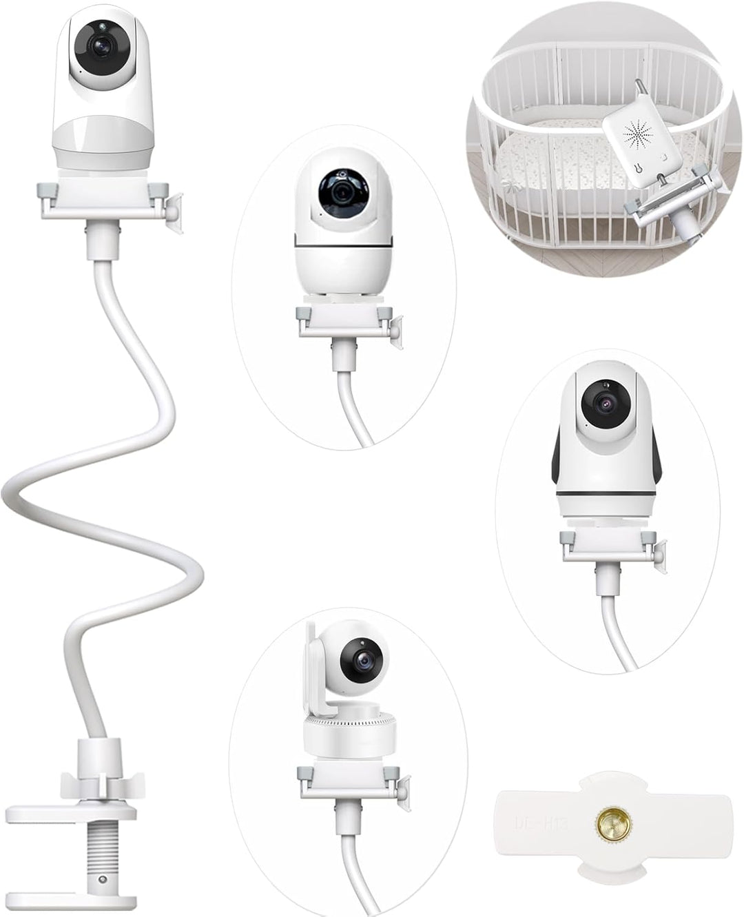 Derebir Babyphone Halterung Kamera Halterung Compatible with HelloBaby HB66/HB6550/HB6339/HB6233/HB4