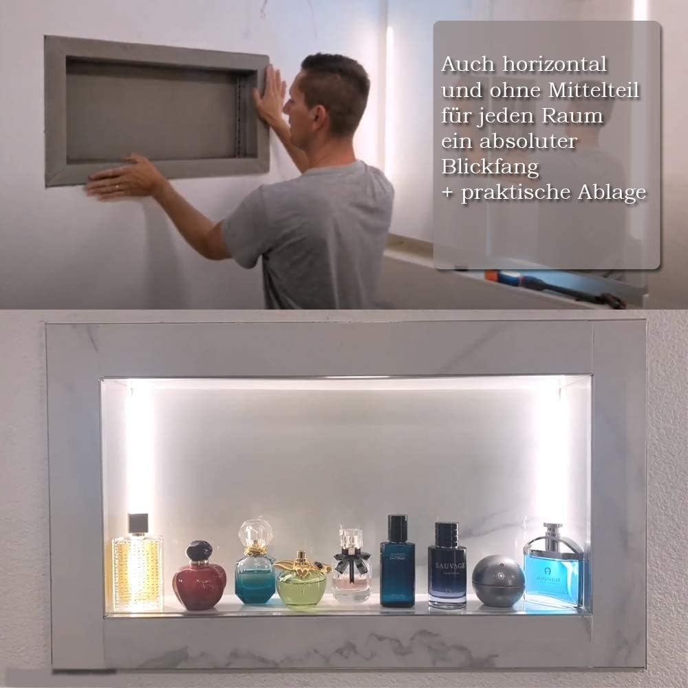 slotfix® befliesbare montagefertige Wandnische 30x30x10cm als Duschablage im Trockenbau mehr Staurau