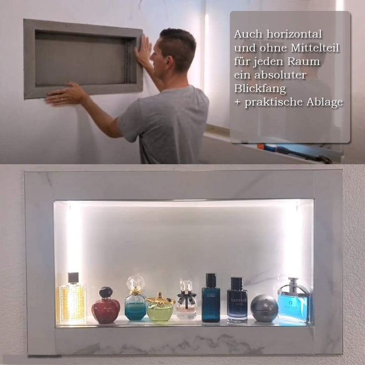 slotfix® befliesbare montagefertige Wandnische 30x30x10cm als Duschablage im Trockenbau mehr Staurau