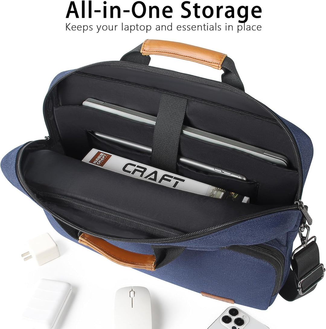 DOMISO Laptoptasche 17 Zoll Wasserdicht Laptop Tasche Aktentasche Herren Schultertasche Notebooktasc