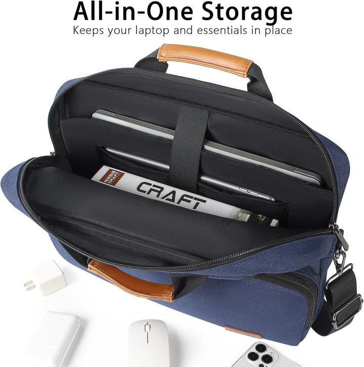 DOMISO Laptoptasche 17 Zoll Wasserdicht Laptop Tasche Aktentasche Herren Schultertasche Notebooktasc