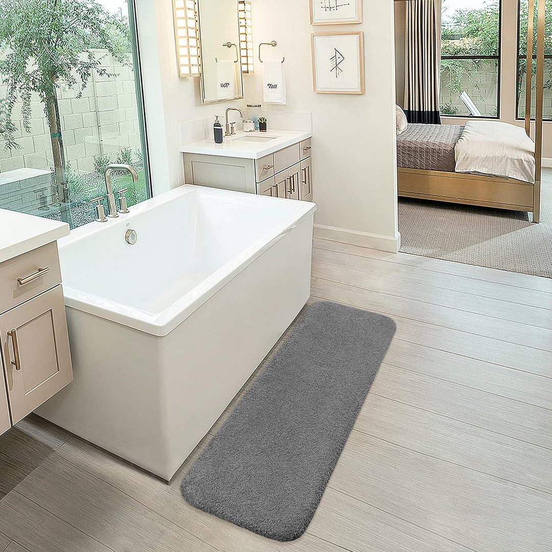 Badematte Rutschfest Badteppich Extra Lange Verdickt Badezimmerteppich Weich Badeteppich Flauschige