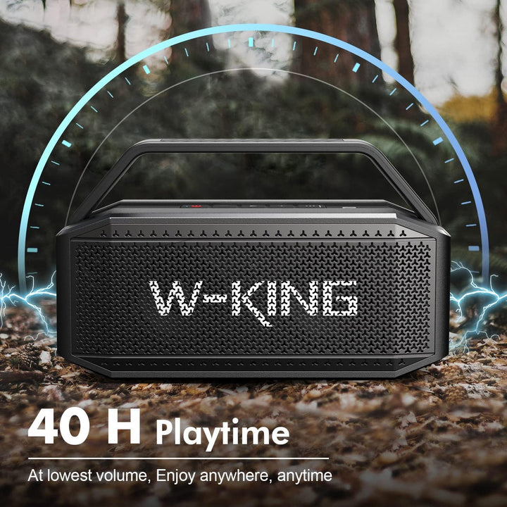 W-KING Bluetooth Lautsprecher Boxen Gross, 60W(100W Spitze) IPX6 Musikbox Lautsprecher Bluetooth Box