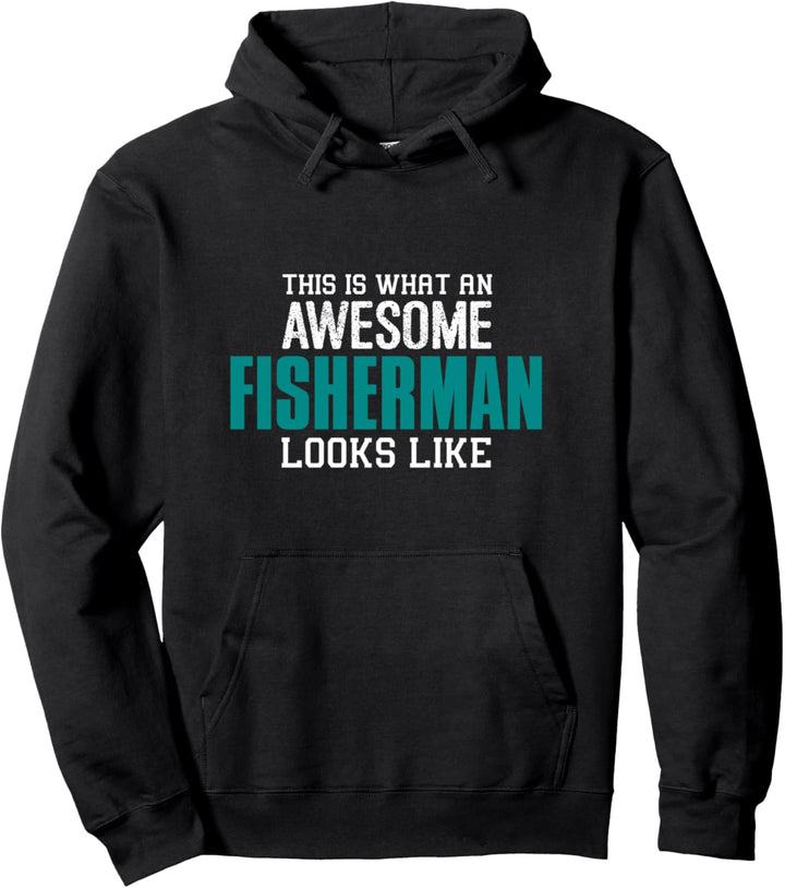So sieht ein cooler Fischer aus Geschenk Fischer Angler Pullover Hoodie