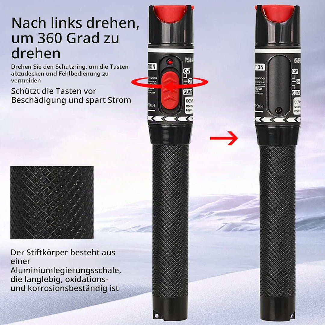 Glasfaserkabel Tester, 50MW VFL Glasfaser Rotlicht Stift Kabel Tester Detektor Meter, Rotlichtquelle