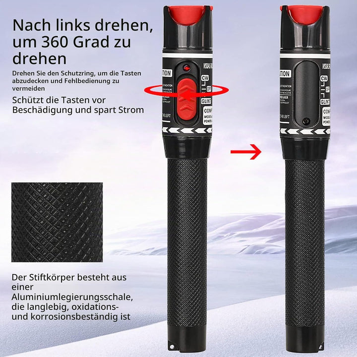Glasfaserkabel Tester, 50MW VFL Glasfaser Rotlicht Stift Kabel Tester Detektor Meter, Rotlichtquelle