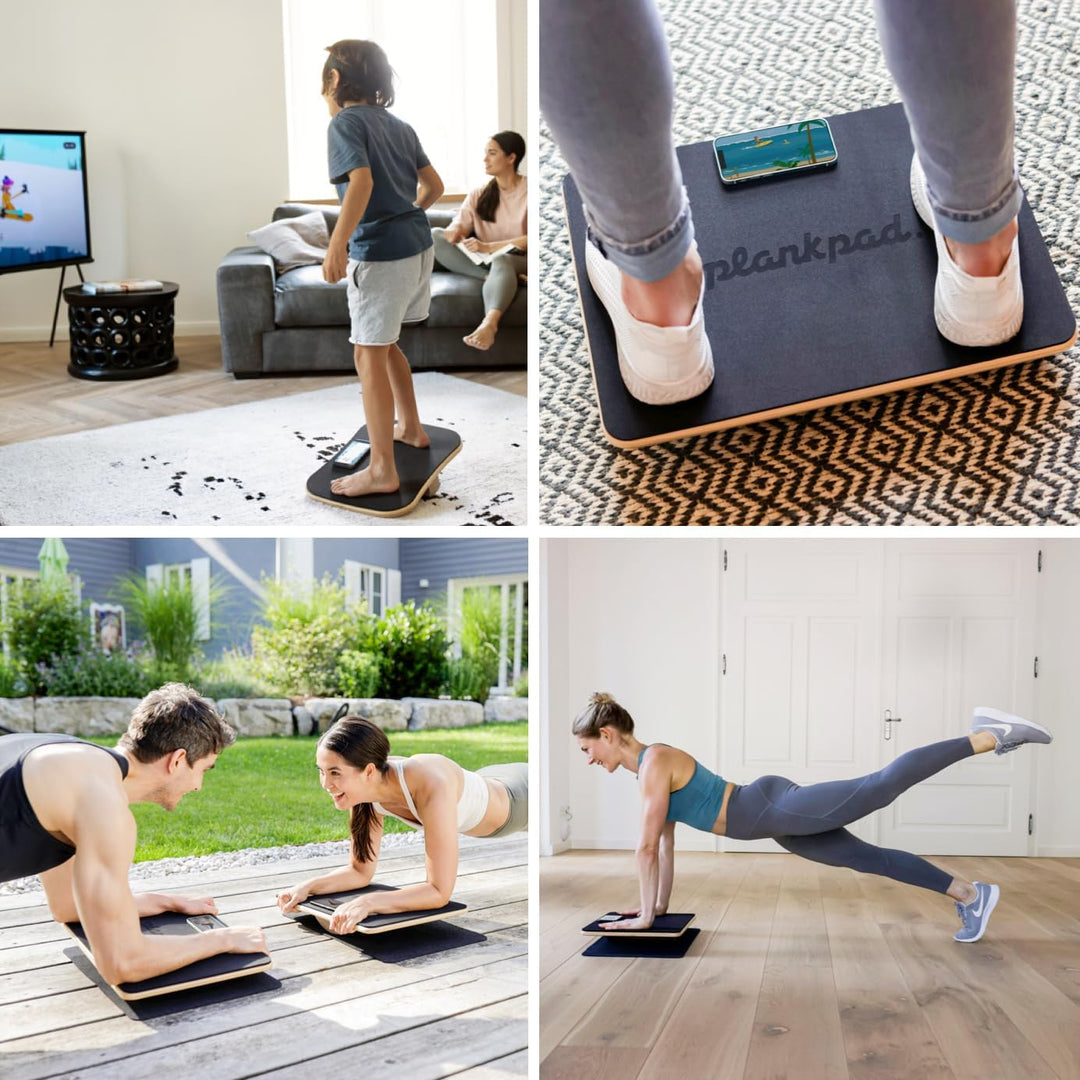 Plankpad PRO – interaktiver Ganzkörper-Trainer & Balance Board - Plank Bauchmuskel Trainer inkl. Sma