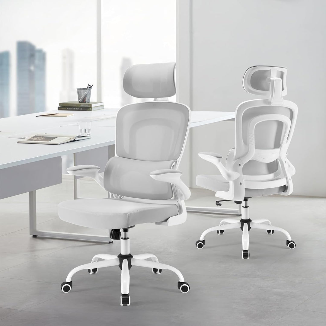 Farini Ergonomischer Stuhl Büro Computer Stuhl mit Rollen Schreibtisch für Bequemer Home Office Höhe