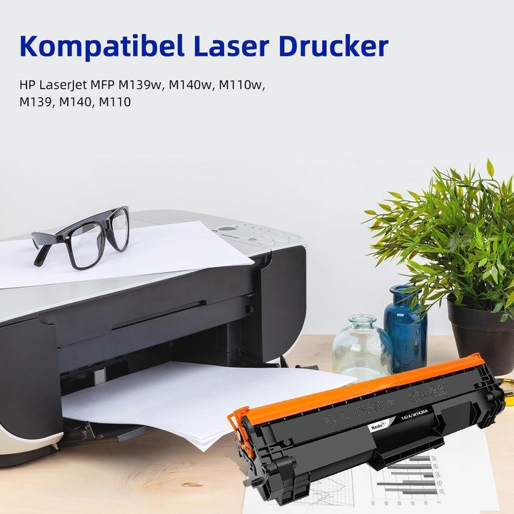 Koala 142A 142X Toner (mit Chip) kompatibel mit HP Toner 142A W1420A W1420X Schwarz für HP LaserJet