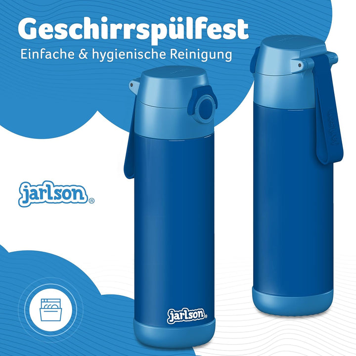 Jarlson® Trinkflasche Kinder Edelstahl MALI [THERMOSFLASCHE] - Kindertrinkflasche Auslaufsicher - Th
