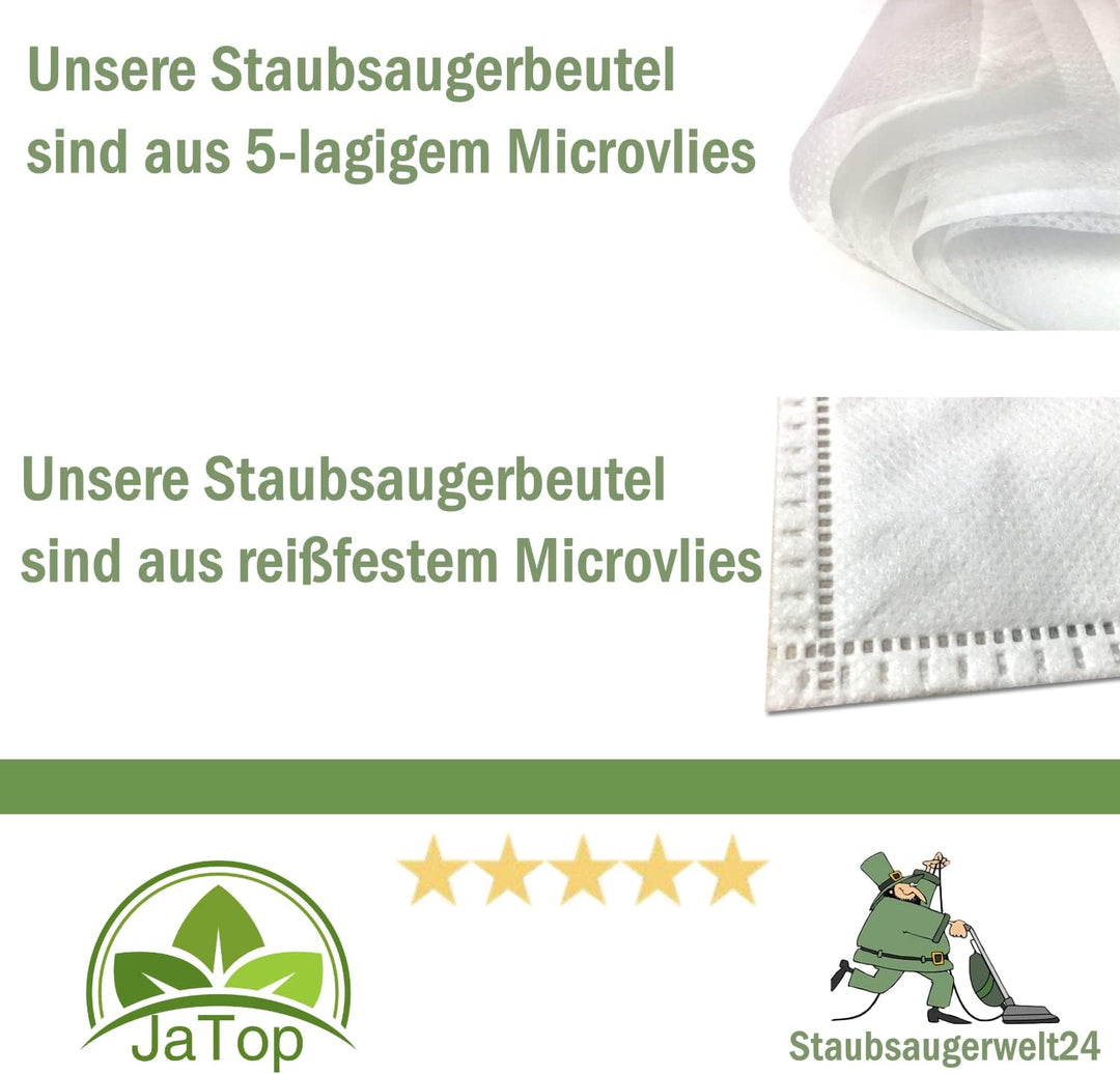 30 Staubsaugerbeutel kompatibel mit Swirl A08, geeignet für AEG Vampyr Terra Filtertüten (612_30)