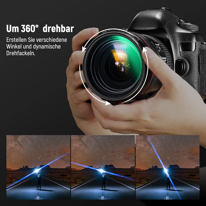 NEEWER 49mm Blue Streak Anamorphic Filter optisches HD Glas, um 360 ° drehbarer Anamorpher Streulich